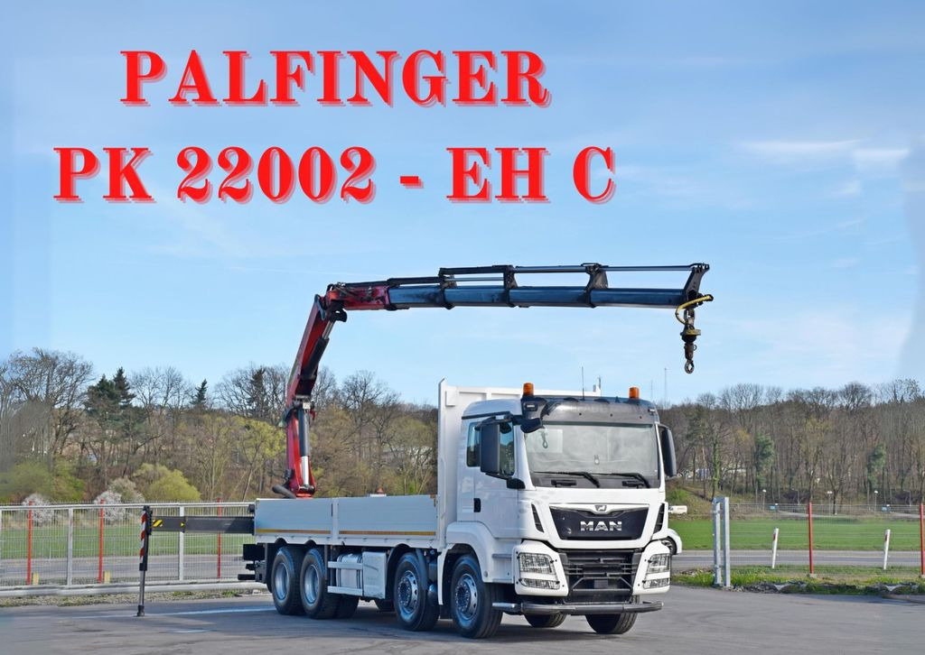MAN TGS 35.500 * PK 22002 - EH C + FUNK * 8x4 * TOP - Caminhão grua, Camião de caixa aberta/ Plataforma: foto 1 MAN TGS 35.500 * PK 22002 - EH C + FUNK * 8x4 * TOP - Caminhão grua, Camião de caixa aberta/ Plataforma: foto 1