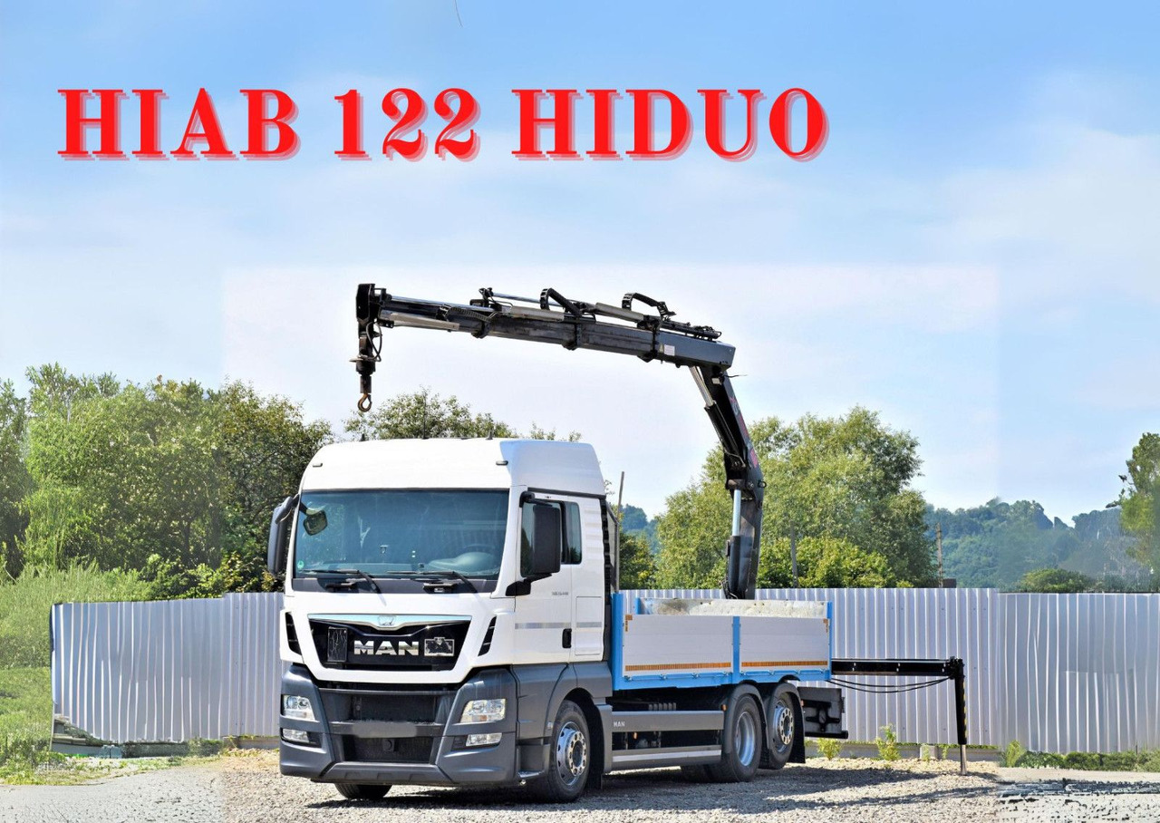 MAN TGX 26.440 Pritsche 6,20 m+HIAB 122 HIDUO/FUNK - Caminhão grua: foto 1 MAN TGX 26.440 Pritsche 6,20 m+HIAB 122 HIDUO/FUNK - Caminhão grua: foto 1