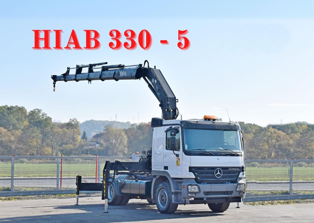 Mercedes-Benz ACTROS 1844 * Sattelzugmaschine *HIAB 330-5/FUNK - Caminhão grua, Tractor: foto 1 Mercedes-Benz ACTROS 1844 * Sattelzugmaschine *HIAB 330-5/FUNK - Caminhão grua, Tractor: foto 1