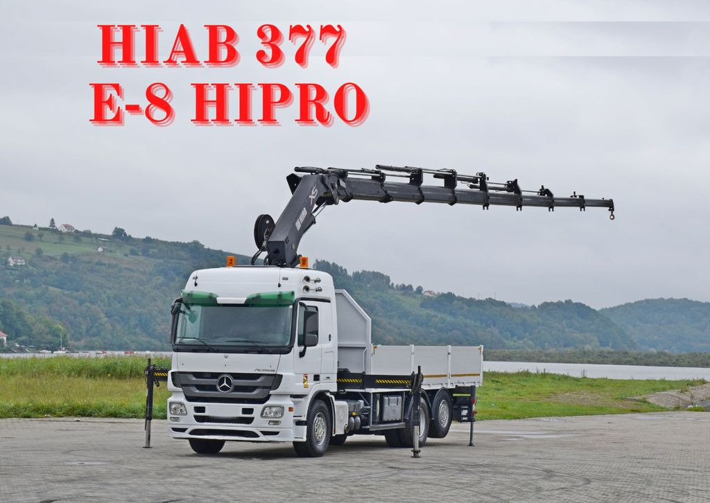 Mercedes-Benz ACTROS 2544 * HIAB 377 E - 8 HIPRO + FUNK* TOP - Caminhão grua, Camião de caixa aberta/ Plataforma: foto 1 Mercedes-Benz ACTROS 2544 * HIAB 377 E - 8 HIPRO + FUNK* TOP - Caminhão grua, Camião de caixa aberta/ Plataforma: foto 1