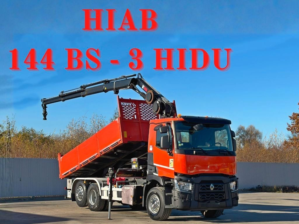 Renault C430 * HIAB 144 BS - 3 HIDUO+ FUNK/ 6x2 - Caminhão basculante, Caminhão grua: foto 1 Renault C430 * HIAB 144 BS - 3 HIDUO+ FUNK/ 6x2 - Caminhão basculante, Caminhão grua: foto 1