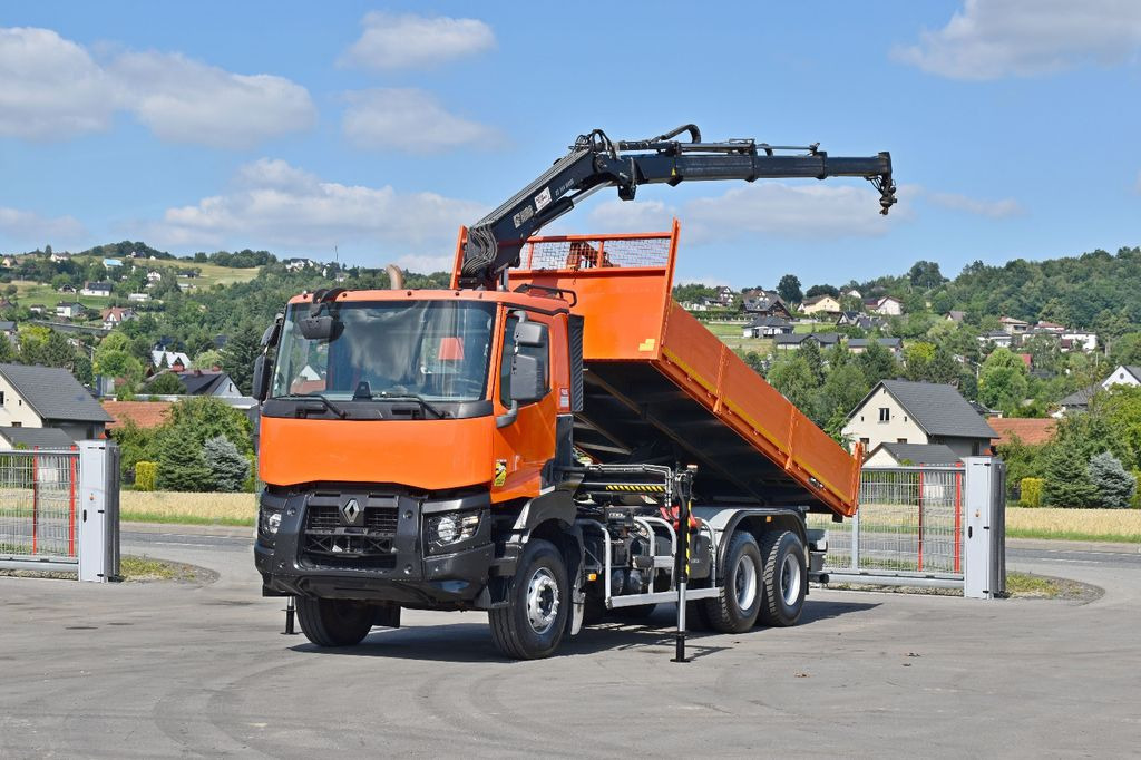 Renault K 430 * HIAB 144 B-3 HIDUO + FUNK / 6x4 - Caminhão grua, Caminhão basculante: foto 2 Renault K 430 * HIAB 144 B-3 HIDUO + FUNK / 6x4 - Caminhão grua, Caminhão basculante: foto 2