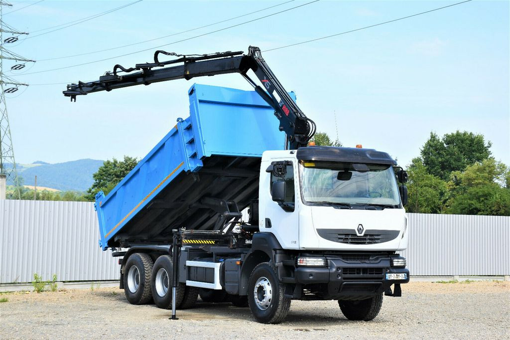 Renault KERAX 370 DXI* HIAB 122B-3 HIDUO/FUNK * 6x4 - Caminhão grua, Caminhão basculante: foto 1 Renault KERAX 370 DXI* HIAB 122B-3 HIDUO/FUNK * 6x4 - Caminhão grua, Caminhão basculante: foto 1
