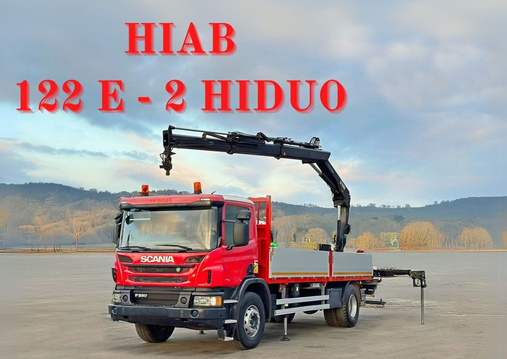 Scania P 280 * HIAB 122 E - 2 HIDUO + FUNK* TOPZUSTAND Scania P 280 * HIAB 122 E - 2 HIDUO + FUNK* TOPZUSTAND - Caminhão grua, Camião de caixa aberta/ Plataforma: foto 1 Scania P 280 * HIAB 122 E - 2 HIDUO + FUNK* TOPZUSTAND Scania P 280 * HIAB 122 E - 2 HIDUO + FUNK* TOPZUSTAND - Caminhão grua, Camião de caixa aberta/ Plataforma: foto 1