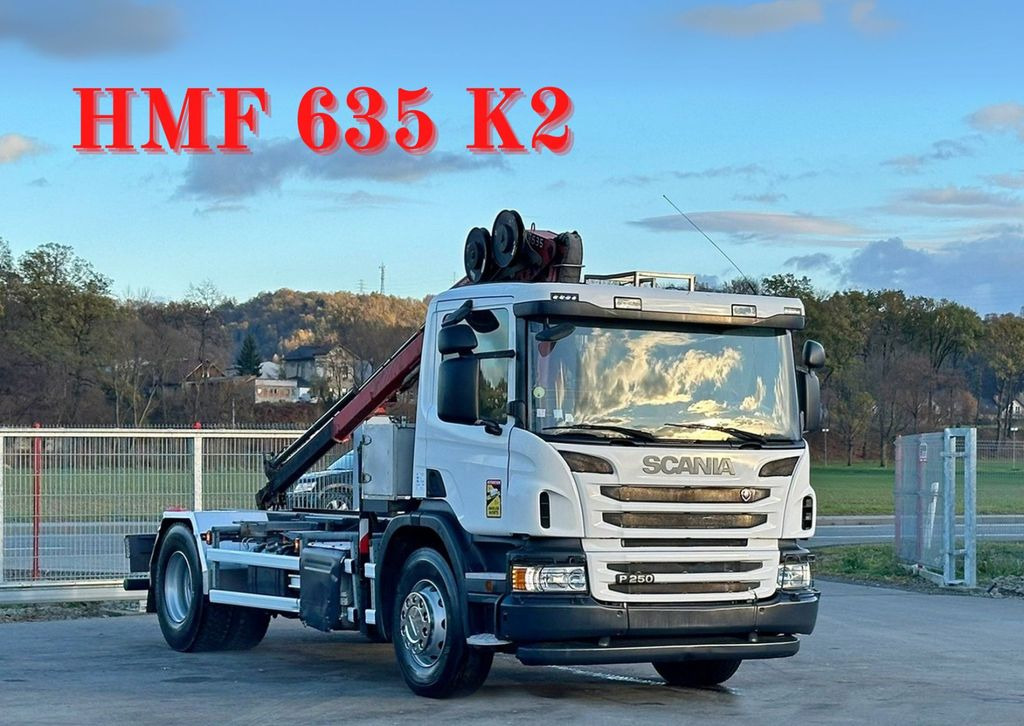 Scania P250* FAHRGESTEL 4,30* HMF 635 K2/FUNK* TOP - Caminhão grua: foto 1 Scania P250* FAHRGESTEL 4,30* HMF 635 K2/FUNK* TOP - Caminhão grua: foto 1