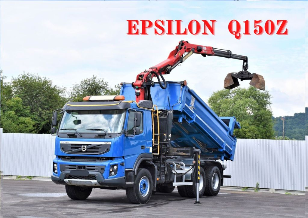Volvo FMX 370 Kipper 4,90m *EPSILON Q150Z/FUNK*6x4 - Caminhão grua, Caminhão basculante: foto 1 Volvo FMX 370 Kipper 4,90m *EPSILON Q150Z/FUNK*6x4 - Caminhão grua, Caminhão basculante: foto 1