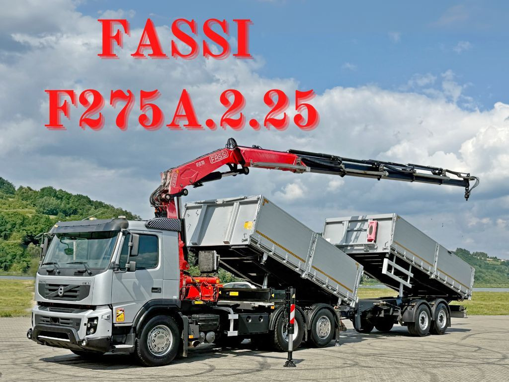 Volvo FMX 420* FASSI F275.2.25 + FUNK + Anhänger / TOP - Caminhão basculante, Caminhão grua: foto 1 Volvo FMX 420* FASSI F275.2.25 + FUNK + Anhänger / TOP - Caminhão basculante, Caminhão grua: foto 1