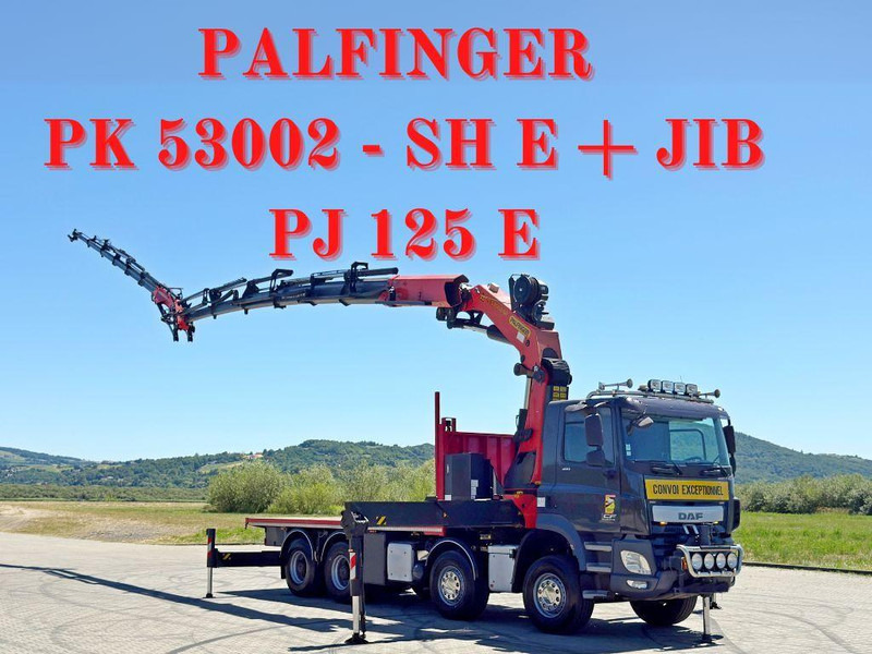 DAF CF 410 * PK 53002 - SH E/JIB PJ 125 E + FUNK*8x4 - Camião de caixa aberta/ Plataforma, Caminhão grua: foto 1 DAF CF 410 * PK 53002 - SH E/JIB PJ 125 E + FUNK*8x4 - Camião de caixa aberta/ Plataforma, Caminhão grua: foto 1
