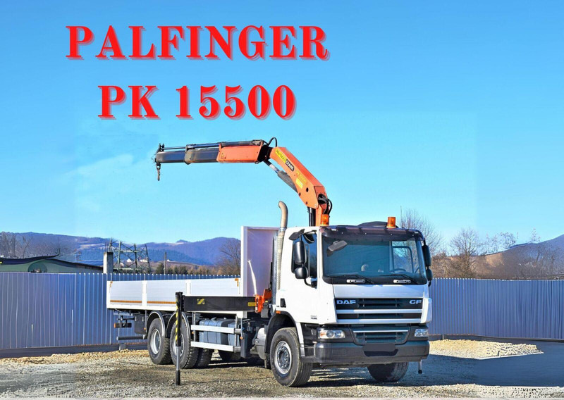 DAF CF 75.360 - Camião de caixa aberta/ Plataforma, Caminhão grua: foto 1 DAF CF 75.360 - Camião de caixa aberta/ Plataforma, Caminhão grua: foto 1