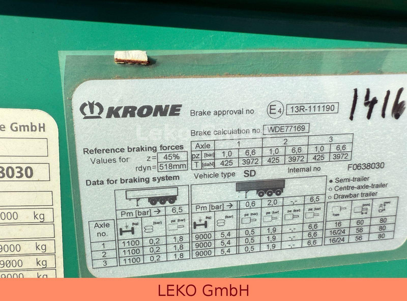 Semi-reboque de lona Krone SD 3: foto 15