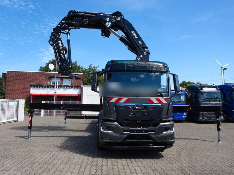 MAN 35.510 - Flatbed+crane - Camião de caixa aberta/ Plataforma, Caminhão grua: foto 2 MAN 35.510 - Flatbed+crane - Camião de caixa aberta/ Plataforma, Caminhão grua: foto 2