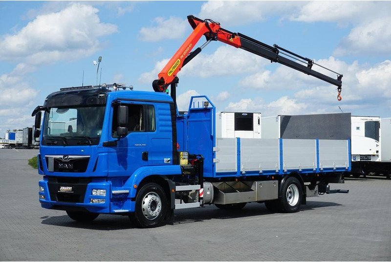 MAN TGM / 18.290 / SKRZYNIOWY + HDS + WINDA / PALFINGER PK 12002 / - Camião de caixa aberta/ Plataforma, Caminhão grua: foto 1 MAN TGM / 18.290 / SKRZYNIOWY + HDS + WINDA / PALFINGER PK 12002 / - Camião de caixa aberta/ Plataforma, Caminhão grua: foto 1