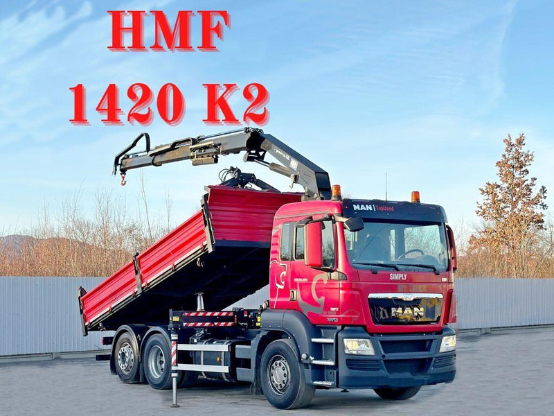 MAN TGS 26.360 Kipper 5,15m*HMF 1420 K2 + FUNK/6x2 - Caminhão basculante, Caminhão grua: foto 1 MAN TGS 26.360 Kipper 5,15m*HMF 1420 K2 + FUNK/6x2 - Caminhão basculante, Caminhão grua: foto 1