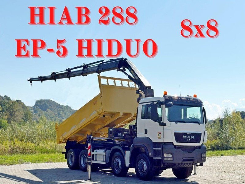 MAN TGS 32.510 * HIAB 288 EP - 5HIDUO/ FUNK * 8x8 - Caminhão basculante, Caminhão grua: foto 1 MAN TGS 32.510 * HIAB 288 EP - 5HIDUO/ FUNK * 8x8 - Caminhão basculante, Caminhão grua: foto 1