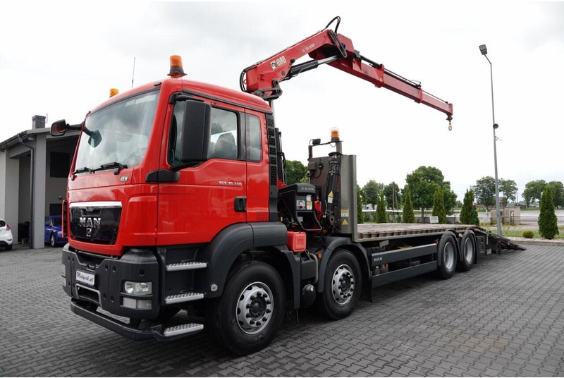 MAN TGS 35.360 / 8x2-4 / LAWETA + HDS HIAB 166 E-2 / OŚ PODNOSZONA / - Caminhão reboque: foto 2 MAN TGS 35.360 / 8x2-4 / LAWETA + HDS HIAB 166 E-2 / OŚ PODNOSZONA / - Caminhão reboque: foto 2