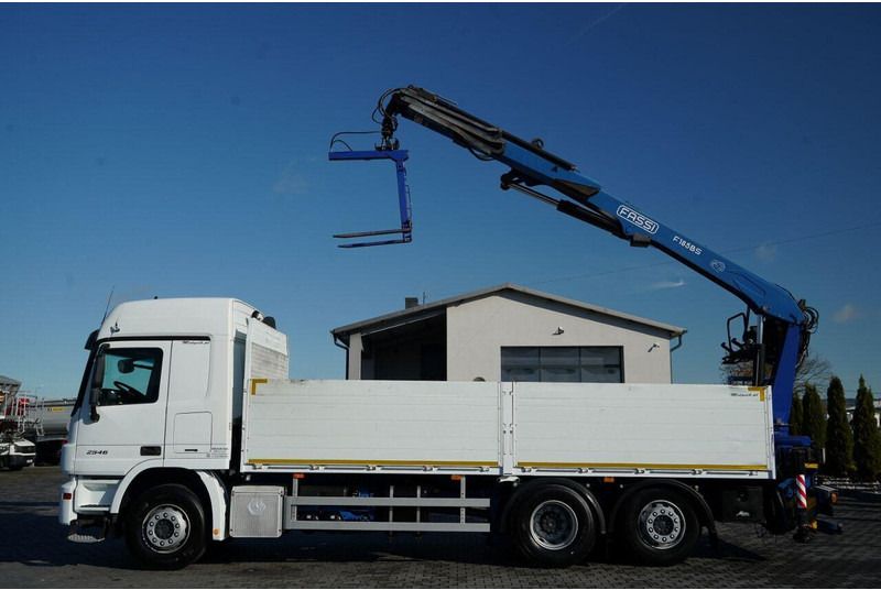 Mercedes-Benz ACTROS 2548 / 6x2 / BURTOWA - 6,5 M / OŚ PODNOSZONA / HDS FASSI - Camião de caixa aberta/ Plataforma, Caminhão grua: foto 2 Mercedes-Benz ACTROS 2548 / 6x2 / BURTOWA - 6,5 M / OŚ PODNOSZONA / HDS FASSI - Camião de caixa aberta/ Plataforma, Caminhão grua: foto 2