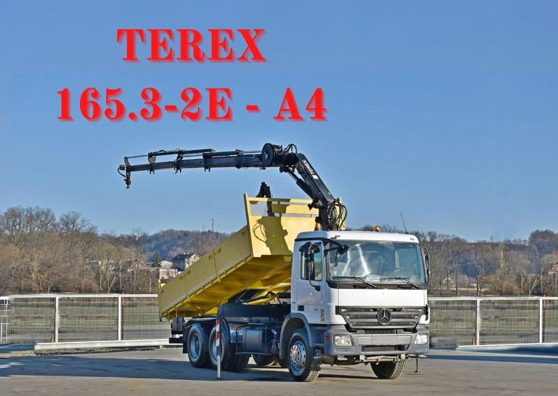 Mercedes-Benz ACTROS 2636 * TEREX 165.2E - A4 + FUNK/6x4 - Caminhão basculante, Caminhão grua: foto 1 Mercedes-Benz ACTROS 2636 * TEREX 165.2E - A4 + FUNK/6x4 - Caminhão basculante, Caminhão grua: foto 1