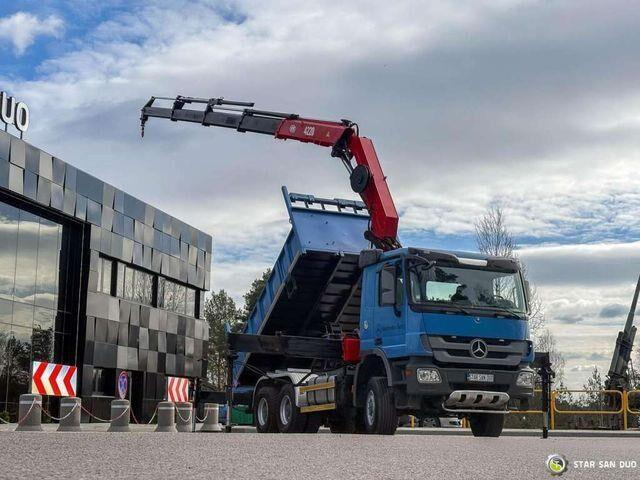 Mercedes-Benz ACTROS 3341 6x6 HMF 4220 K4 CRANE KIPPER - Caminhão basculante, Caminhão grua: foto 3 Mercedes-Benz ACTROS 3341 6x6 HMF 4220 K4 CRANE KIPPER - Caminhão basculante, Caminhão grua: foto 3