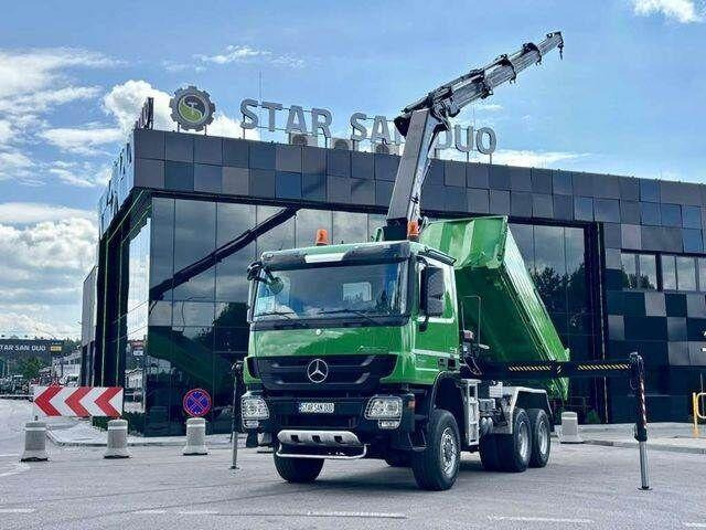 Mercedes-Benz ACTROS 3346 6x6 HIAB 244EP-4 Crane Kipper - Caminhão basculante, Caminhão grua: foto 1 Mercedes-Benz ACTROS 3346 6x6 HIAB 244EP-4 Crane Kipper - Caminhão basculante, Caminhão grua: foto 1