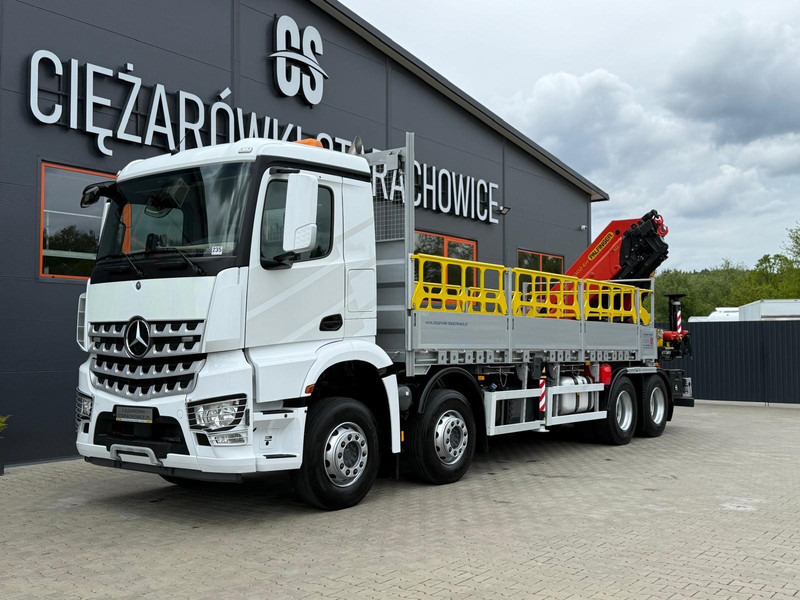 Mercedes-Benz Arocs Actros 3236 // E6 // 8x4 // Palfinger PK4800 - Camião de caixa aberta/ Plataforma, Caminhão grua: foto 1 Mercedes-Benz Arocs Actros 3236 // E6 // 8x4 // Palfinger PK4800 - Camião de caixa aberta/ Plataforma, Caminhão grua: foto 1