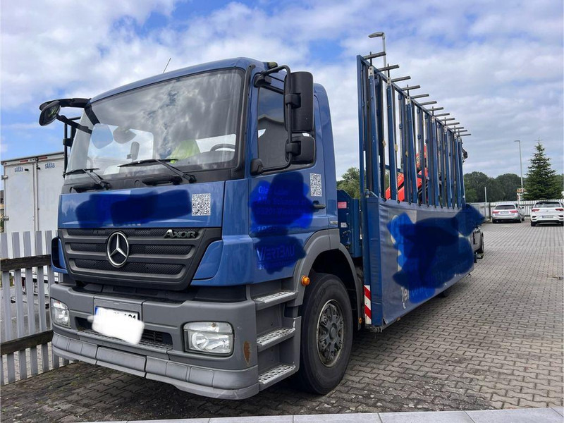 Mercedes-Benz Axor 1829 Palfinger hátsó daru PK 12002 klíma - Camião de caixa aberta/ Plataforma, Caminhão grua: foto 1 Mercedes-Benz Axor 1829 Palfinger hátsó daru PK 12002 klíma - Camião de caixa aberta/ Plataforma, Caminhão grua: foto 1