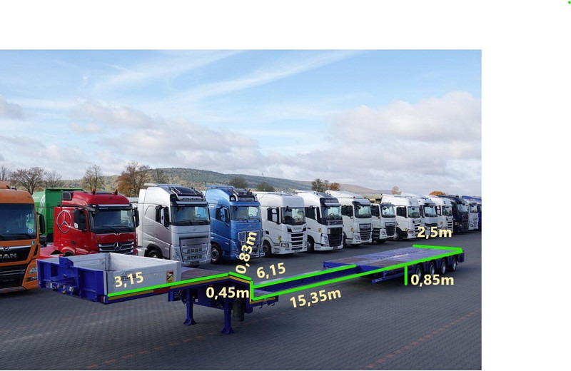 Nooteboom NISKOPODWOZIE / ROZCIĄGANA / 4 OSIOWA / OSIE SKRĘTNE / SAF - Semireboque baixa: foto 2 Nooteboom NISKOPODWOZIE / ROZCIĄGANA / 4 OSIOWA / OSIE SKRĘTNE / SAF - Semireboque baixa: foto 2