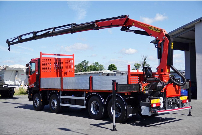 Renault C 430 / 8x4 / SKRZYNIOWY 7 M + HDS PALFINGER PK 2300-EH / WYSÓW - Camião de caixa aberta/ Plataforma, Caminhão grua: foto 3 Renault C 430 / 8x4 / SKRZYNIOWY 7 M + HDS PALFINGER PK 2300-EH / WYSÓW - Camião de caixa aberta/ Plataforma, Caminhão grua: foto 3