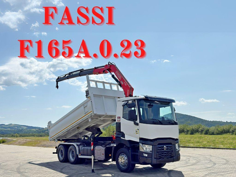 Renault C 430 * FASSI F165A.0.23 + FUNK * 6x4 - Caminhão basculante, Caminhão grua: foto 1 Renault C 430 * FASSI F165A.0.23 + FUNK * 6x4 - Caminhão basculante, Caminhão grua: foto 1