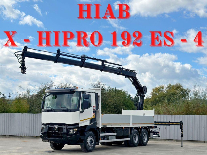 Renault C 430 *HIAB X - HIPRO 192 ES -4 + FUNK* 6x4 - Camião de caixa aberta/ Plataforma, Caminhão grua: foto 1 Renault C 430 *HIAB X - HIPRO 192 ES -4 + FUNK* 6x4 - Camião de caixa aberta/ Plataforma, Caminhão grua: foto 1
