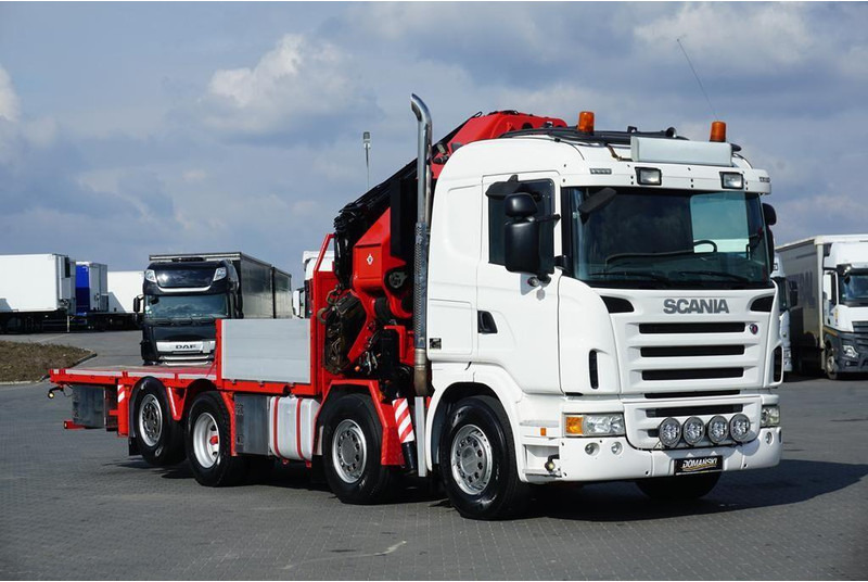 Scania G 480 / 8 X 2 / SKRZYNIOWY + HDS / HMF THOR - O K6 + JIB FJ 2000 - Camião de caixa aberta/ Plataforma, Caminhão grua: foto 2 Scania G 480 / 8 X 2 / SKRZYNIOWY + HDS / HMF THOR - O K6 + JIB FJ 2000 - Camião de caixa aberta/ Plataforma, Caminhão grua: foto 2