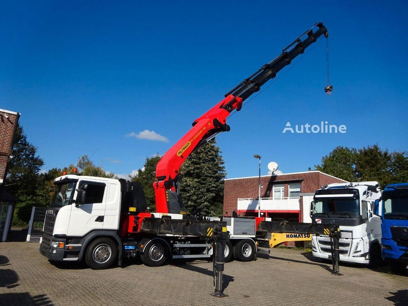 Scania G410 - Flatbed+crane - Camião de caixa aberta/ Plataforma, Caminhão grua: foto 5 Scania G410 - Flatbed+crane - Camião de caixa aberta/ Plataforma, Caminhão grua: foto 5