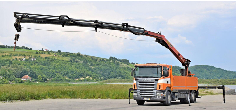 Scania R400 Pritsche 6,80m - Camião de caixa aberta/ Plataforma, Caminhão grua: foto 1 Scania R400 Pritsche 6,80m - Camião de caixa aberta/ Plataforma, Caminhão grua: foto 1