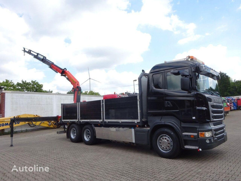 Camião de caixa aberta/ Plataforma, Caminhão grua Scania R620 Flatbed + crane PK 22002 EH 6x2: foto 6