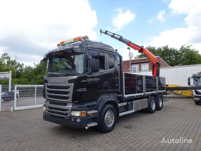 Scania R620 Flatbed + crane PK 22002 EH 6x2 - Camião de caixa aberta/ Plataforma, Caminhão grua: foto 3 Scania R620 Flatbed + crane PK 22002 EH 6x2 - Camião de caixa aberta/ Plataforma, Caminhão grua: foto 3