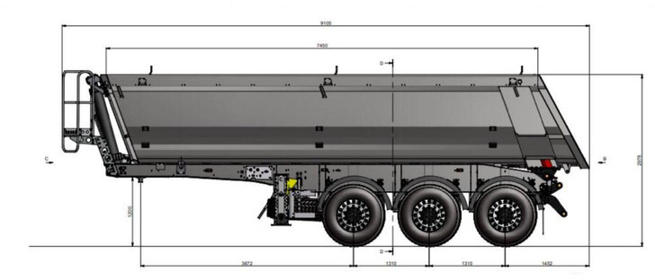 Zaslaw WYWROTKA 26 m3 / FABRYCZNIE NOWA / STALOWA / RYNNA WANNA HP / 20 - Semireboque basculante: foto 2 Zaslaw WYWROTKA 26 m3 / FABRYCZNIE NOWA / STALOWA / RYNNA WANNA HP / 20 - Semireboque basculante: foto 2