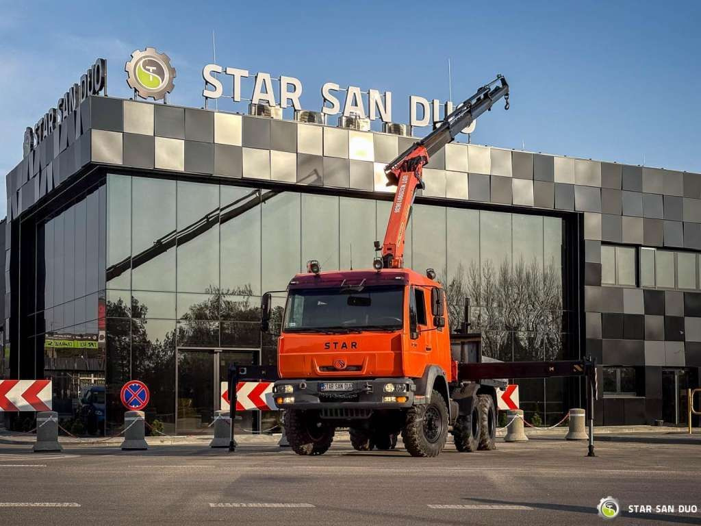 MAN STAR 266 MAN 6x6 PALFINGER PK 18001 Crane Kran - Caminhão grua: foto 1 MAN STAR 266 MAN 6x6 PALFINGER PK 18001 Crane Kran - Caminhão grua: foto 1