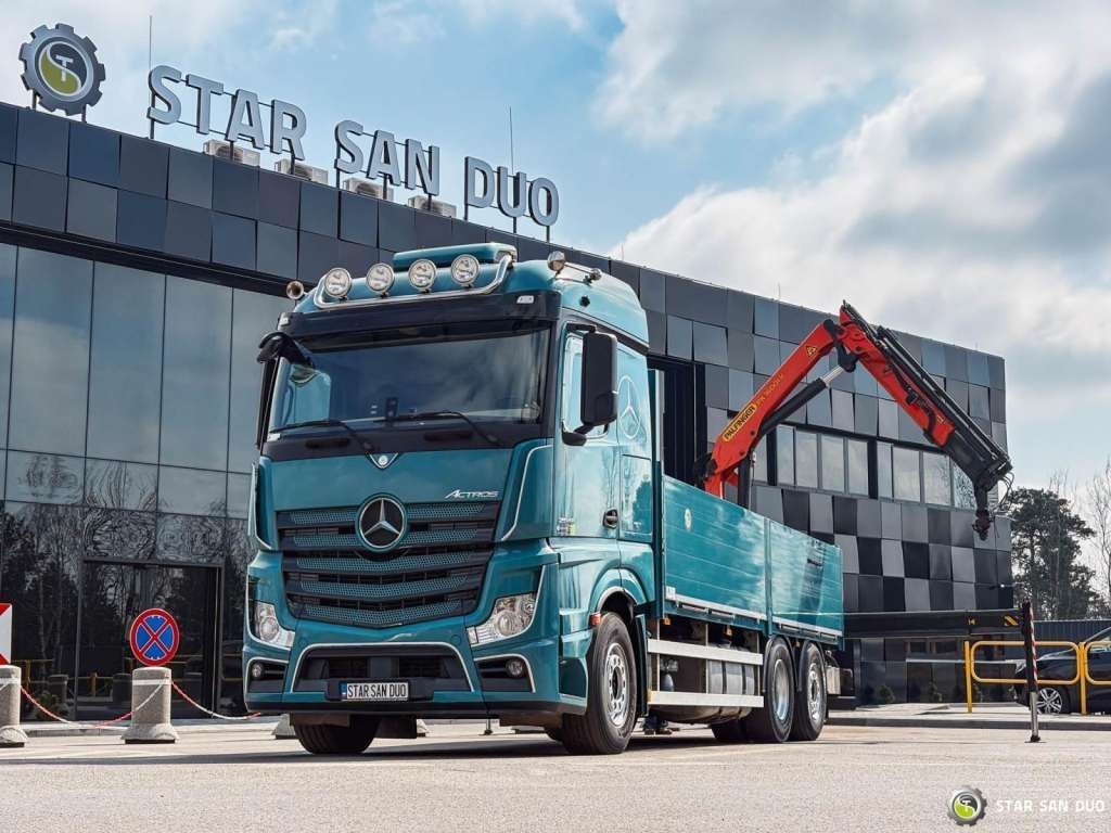 Caminhão grua, Camião de caixa aberta/ Plataforma Mercedes-Benz  ACTROS 2545 6x2 Palfinger PK 16001 HDS Crane Mercedes-Benz  ACTROS 2545 6x2 Palfinger PK 16001 HDS Crane: foto 9