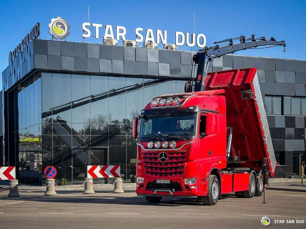 Mercedes-Benz AROCS 3358L 6x4 HIAB 192X-HIPRO E-6 Crane Kippe - Caminhão grua: foto 1 Mercedes-Benz AROCS 3358L 6x4 HIAB 192X-HIPRO E-6 Crane Kippe - Caminhão grua: foto 1