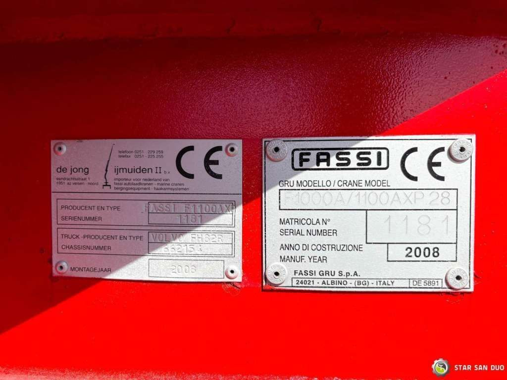 Tractor Volvo  FH 480 8x2 FASSI F1100AXP Crane: foto 19
