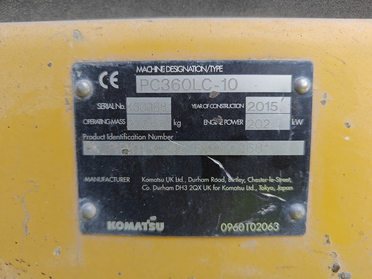 Escavadeira KOMATSU PC 360 LC - 10: foto 8