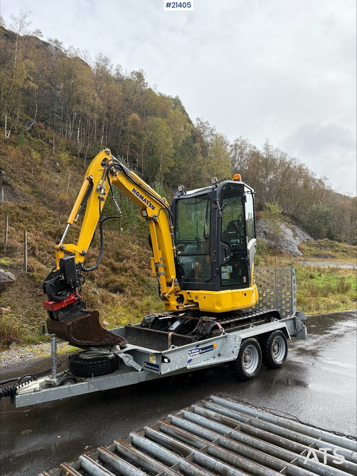 Komatsu PC24 MR-5 gravemaskin m/ pusseskuffe, rototilt, smalskuffe, graveskuffe og klype - Mini escavadeira: foto 3 Komatsu PC24 MR-5 gravemaskin m/ pusseskuffe, rototilt, smalskuffe, graveskuffe og klype - Mini escavadeira: foto 3