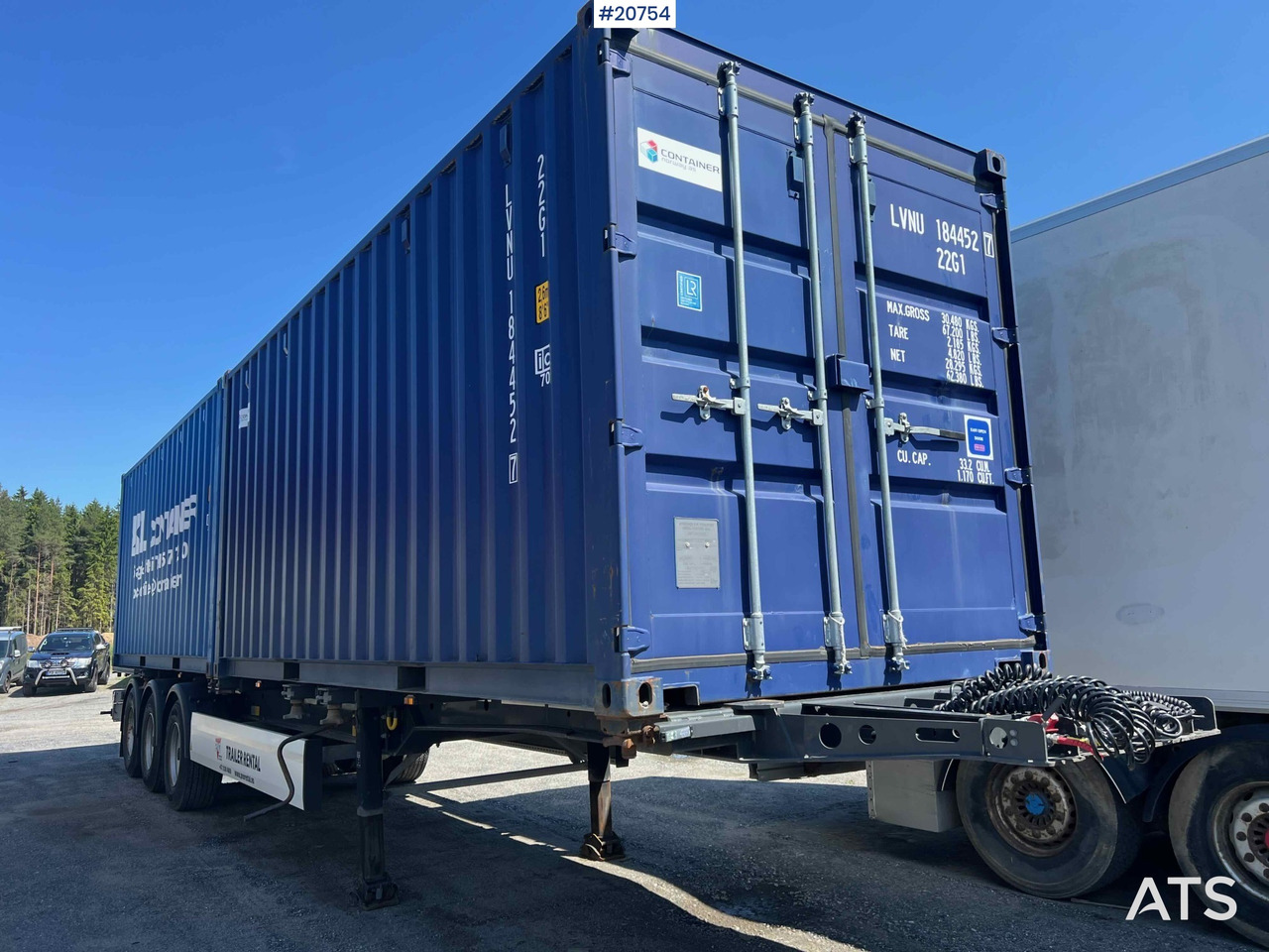 Krone containerhenger - Semireboque transportador de contêineres/ Caixa móvel: foto 1 Krone containerhenger - Semireboque transportador de contêineres/ Caixa móvel: foto 1