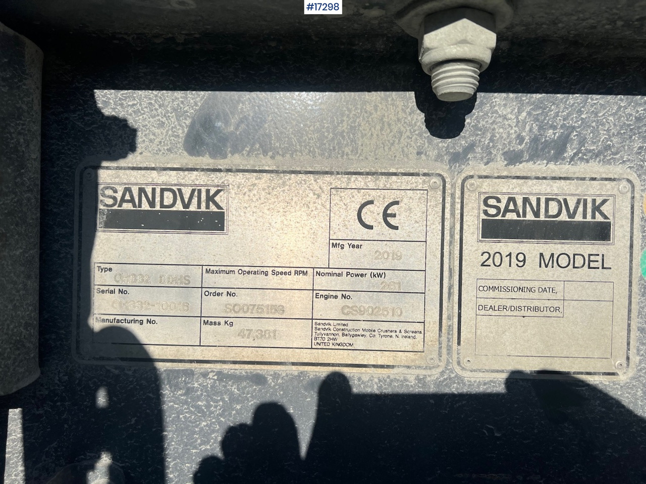 Britador de cone Sandvik QH332: foto 47