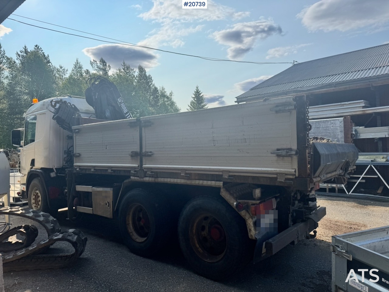 Scania P124 - Camião de caixa aberta/ Plataforma, Caminhão grua: foto 5 Scania P124 - Camião de caixa aberta/ Plataforma, Caminhão grua: foto 5