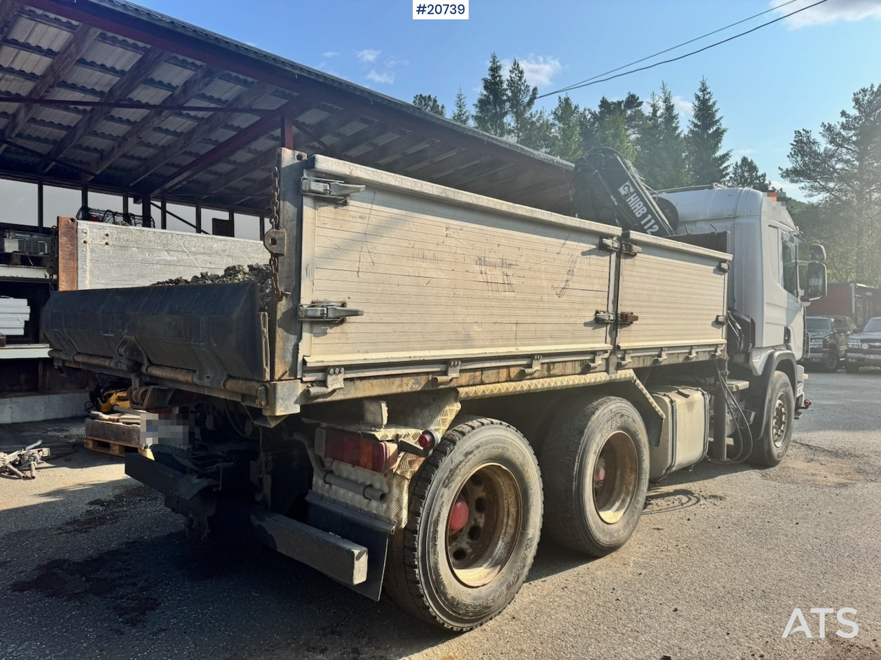 Scania P124 - Camião de caixa aberta/ Plataforma, Caminhão grua: foto 3 Scania P124 - Camião de caixa aberta/ Plataforma, Caminhão grua: foto 3