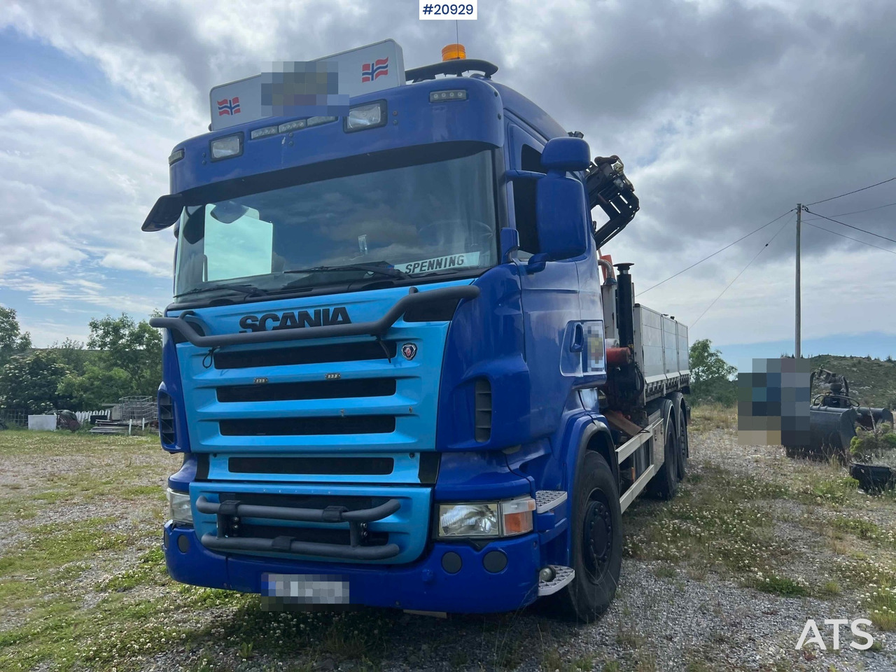 Scania R480 - Camião de caixa aberta/ Plataforma, Caminhão grua: foto 4 Scania R480 - Camião de caixa aberta/ Plataforma, Caminhão grua: foto 4