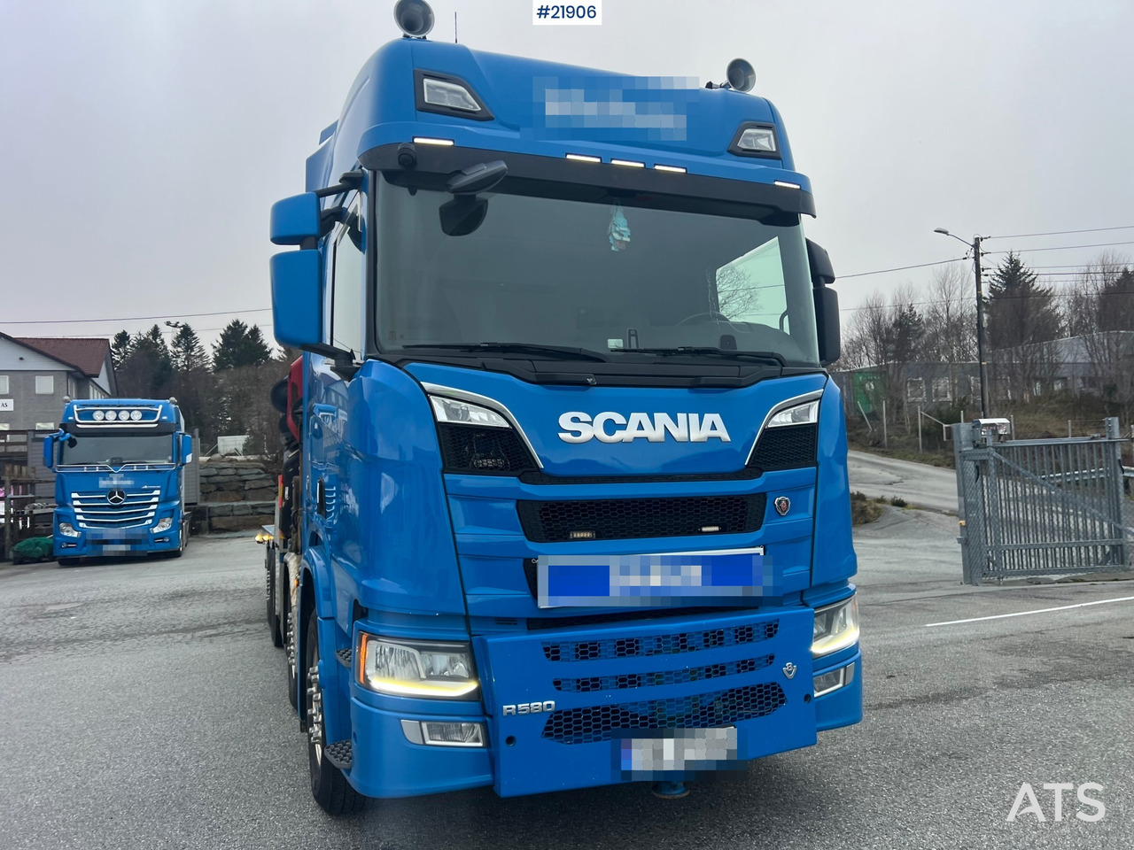 Scania R580 8x2 kranbil m/ 95t/m hmf kran, jibb , vinsj og konar planslep - Caminhão grua: foto 5 Scania R580 8x2 kranbil m/ 95t/m hmf kran, jibb , vinsj og konar planslep - Caminhão grua: foto 5