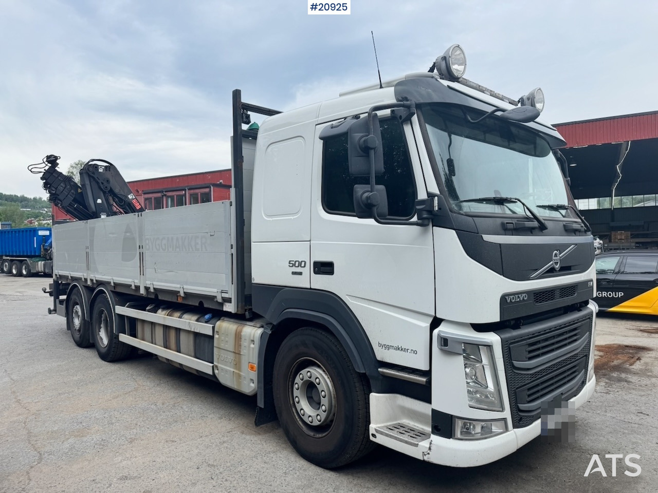 Camião de caixa aberta/ Plataforma, Caminhão grua Volvo FM500: foto 8