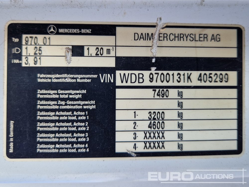 Camião de caixa aberta/ Plataforma, Caminhão grua 1999 Mercedes Atego: foto 38