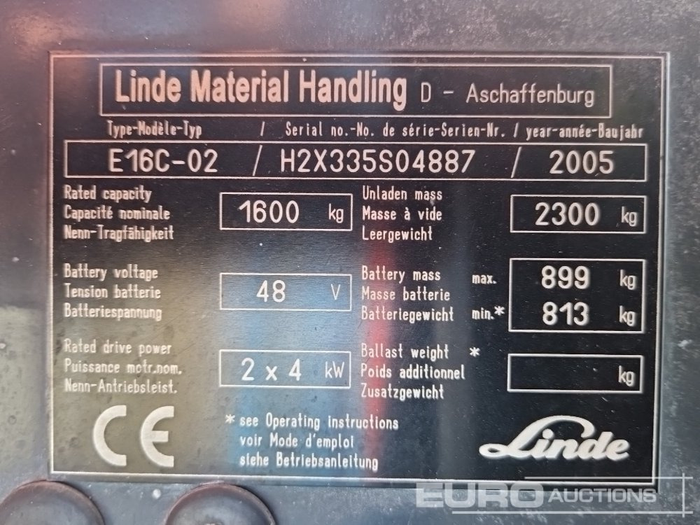 Empilhadeira 2005 Linde E16C: foto 24 Empilhadeira 2005 Linde E16C: foto 24